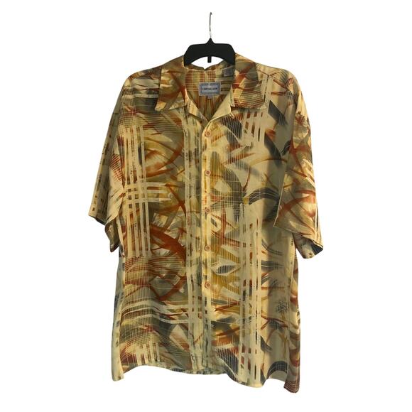 GUC Chevallier Men's Short Sleeve Summer Shirt Casual Button Down Size Large - Picture 1 of 6